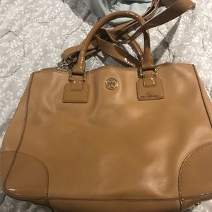 Tori butch tan crossbody and top handle